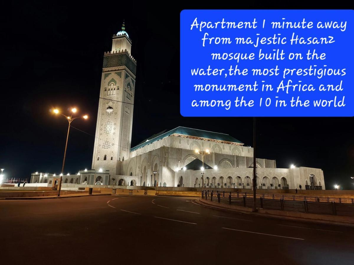 קזבלנקה Luxury Downtown Apartment Of 80M2 In Front Of Hassan 2 Mosque And Sea From Family , Pour Famille , Interdit Couples Araabic Non Marie, Forbidden Unmarried Araabic Couples Basement Car Park מראה חיצוני תמונה